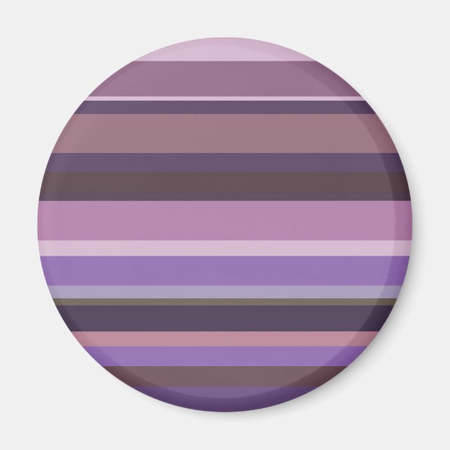 Mauve horizontal stripes magnet (Front)