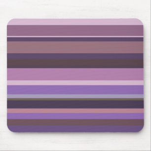 Mauve horizontal stripes mouse mat