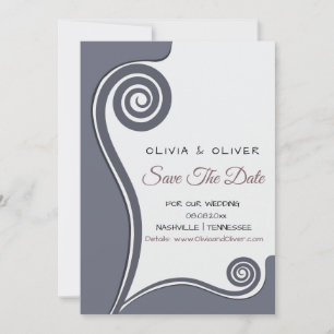 Mauve Koru - New Beginnings - Save Our Date