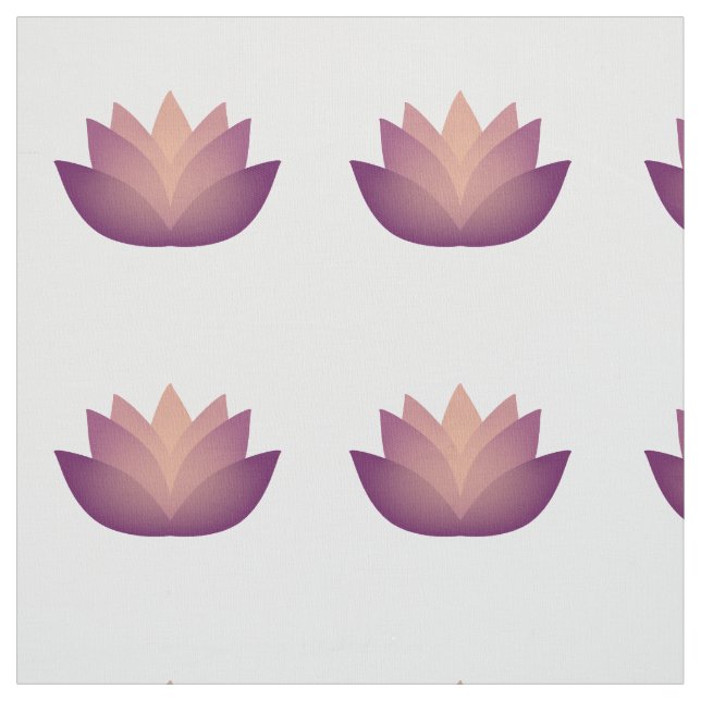 Mauve Lotus Flower design Fabric (Swatch)