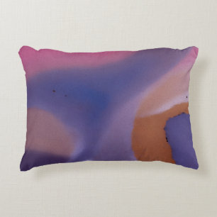 “Mauve Mirage Flow” – Abstract Pink Blue Peach Decorative Cushion