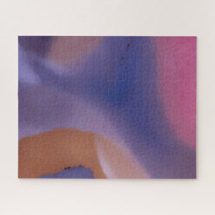 “Mauve Mirage Flow”  –  Abstract Pink Blue Peach Jigsaw Puzzle