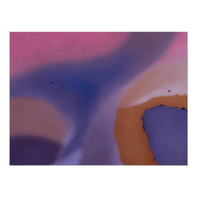“Mauve Mirage Flow”  –  Abstract Pink Blue Peach Poster (Front)