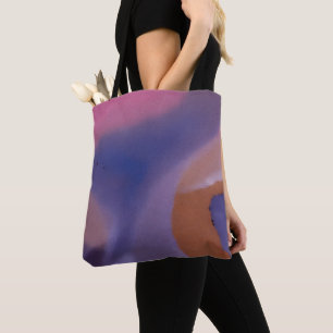 “Mauve Mirage Flow” – Abstract Pink Blue Peach Tote Bag