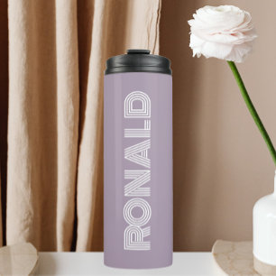 Mauve Modern Typography Personalised Thermal Tumbler