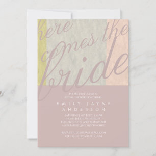 Mauve Moods Typography Bridal Shower Modern Invitation