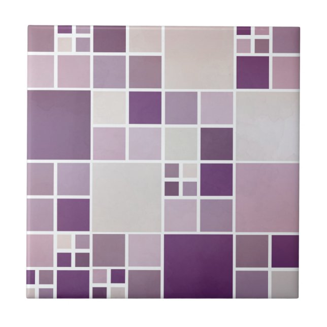 Mauve Mosaic Pattern Kitchen Bathroom Tile (Front)