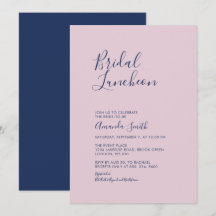 Mauve & Navy | Simple Minimal Bridal Luncheon