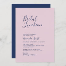 Mauve & Navy | Simple Minimal Bridal Luncheon