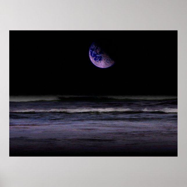 Mauve Ocean Poster (Front)