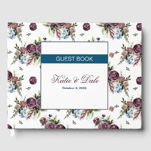 Mauve & Olive Customisable Guest Book