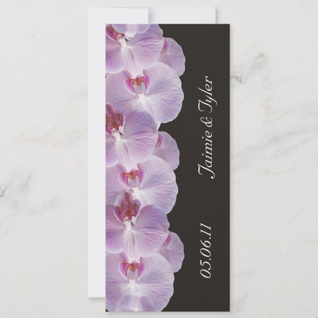 Mauve Orchid Wedding Invitation (Front)