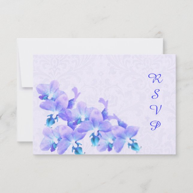 Mauve Orchids RSVP Card (Front)