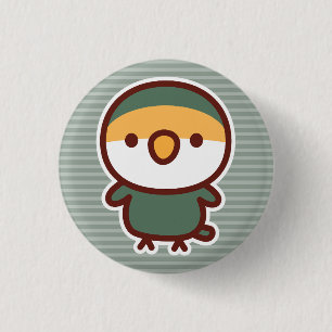 Mauve Peach-faced lovebird 3 Cm Round Badge