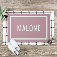 Mauve Personalised Family Name Doormat