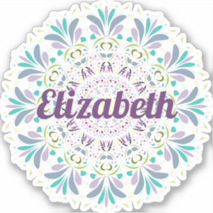 Mauve, Pink, Green Scandinavian Folk Art Mandala
