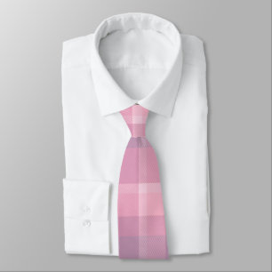 Mauve Plaid Pattern Tie