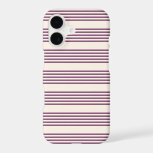 Mauve purple and beige five stripes pattern