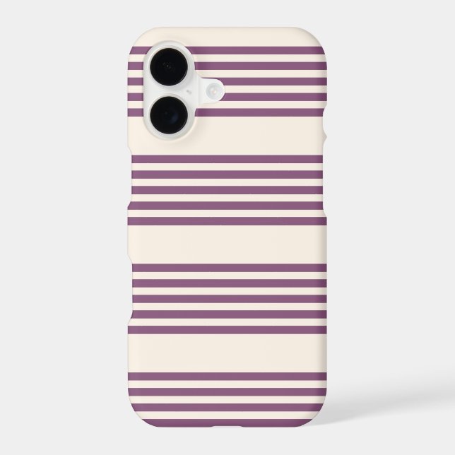 Mauve purple and beige five stripes pattern (Back)