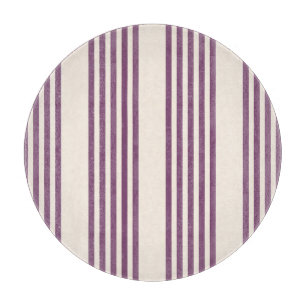 Mauve purple and beige five stripes pattern cutting board