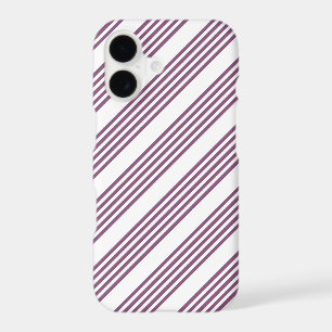 Mauve purple and white five stripes pattern
