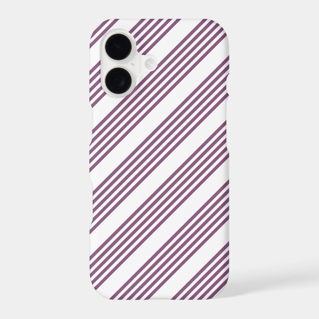 Mauve purple and white five stripes pattern (Back)