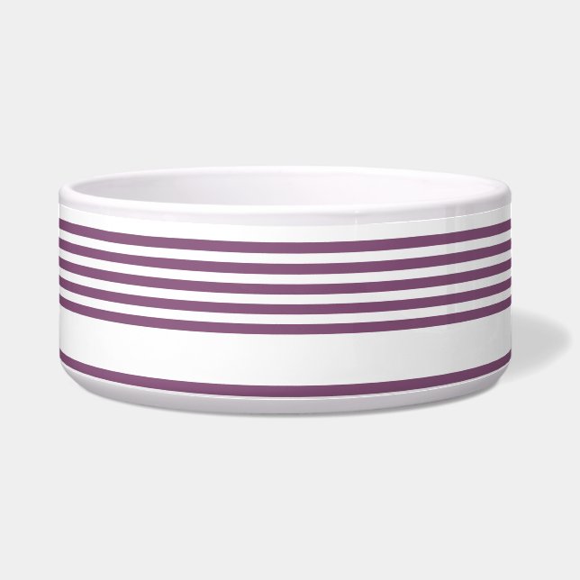 Mauve purple and white five stripes pattern (Front)