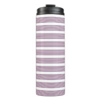 Mauve purple and white five stripes pattern