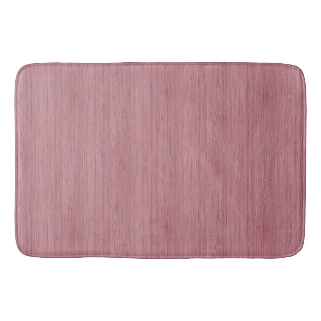 Mauve Purple Bamboo Wood Grain Look Bath Mat (Front)