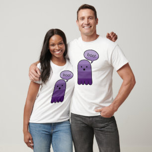 Mauve Purple Boo Ghost Halloween T-Shirt