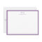 Mauve Purple Border Monogram Correspondence