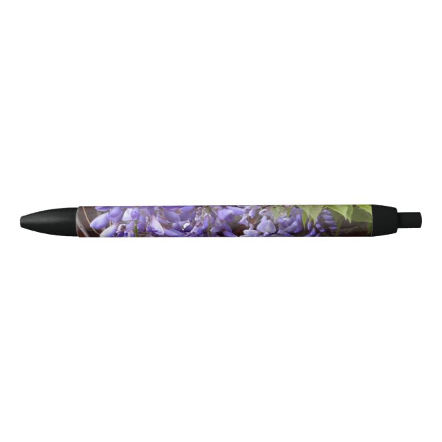 Mauve, Purple Wisteria Black Ink Pen (Front)