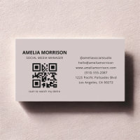 Mauve QR Code Minimalist Professional