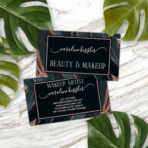 Mauve Rose Pink Gold Sparkles Marble Art Pattern Business Card