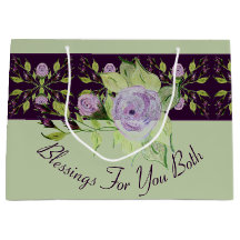 Mauve Roses With Green