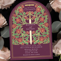 Mauve Royal Medieval Sword Wedding Arch