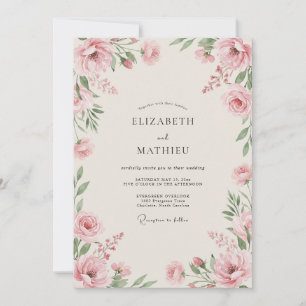 Mauve Sage Foliage Eucalyptus Wedding Invitation
