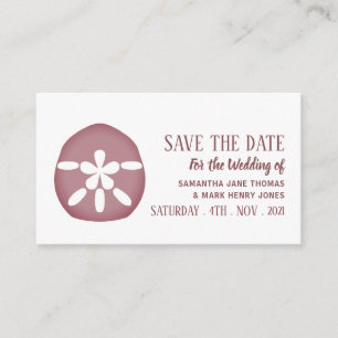Mauve Sand Dollar, Save the Date Enclosure Card