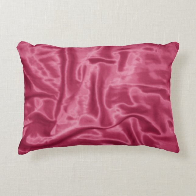 Mauve Satin-Rectangular Accent Pillow (Front)
