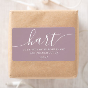 Mauve Shadows Modern Script Family Return Address