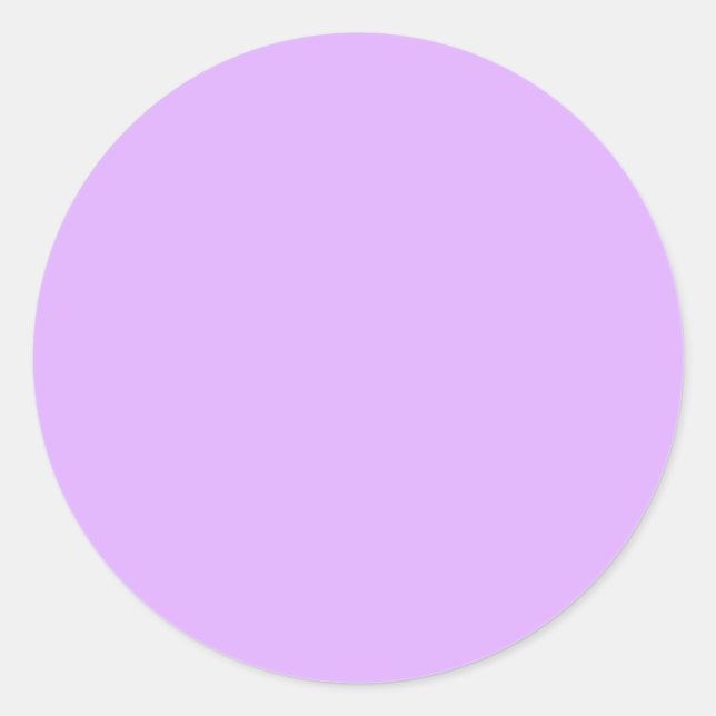 Mauve Solid Colour Classic Round Sticker (Front)