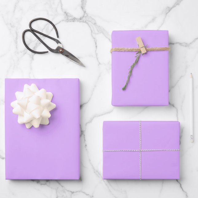 Mauve Solid Colour Wrapping Paper Sheet (Front)