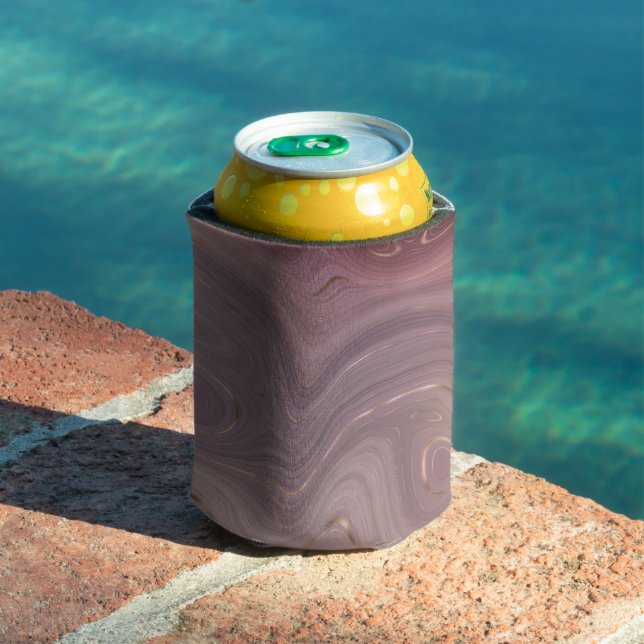 Mauve Strata | Dusty Pink and Rose Gold Agate Can Cooler (In Situ Pool)