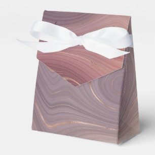 Mauve Strata   Dusty Pink and Rose Gold Agate Favour Box