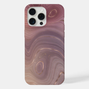 Mauve Strata   Dusty Pink and Rose Gold Agate iPhone 15 Pro Max Case