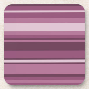 Mauve stripes coaster