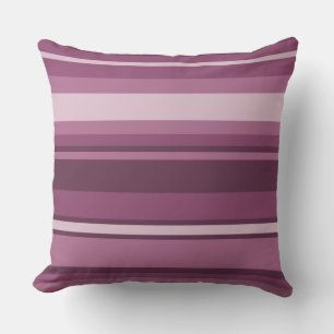 Mauve stripes cushion