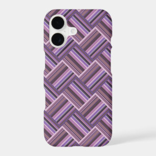Mauve stripes diagonal weave pattern