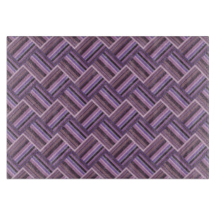 Mauve stripes diagonal weave pattern cutting board