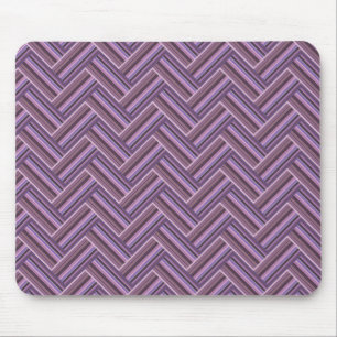 Mauve stripes double weave pattern mouse mat